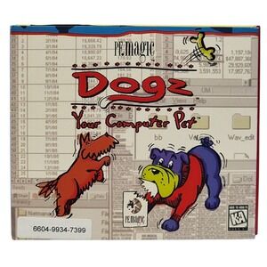 VTG‎ 90s Dogz Your Computer Pet PC Game CD-ROM Virtual 1995 PF Magic Rated E K-A